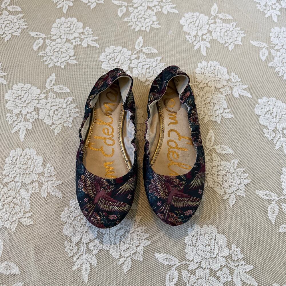 Sam Edelman Metallic Brocade Ballet Flats Size 10.5